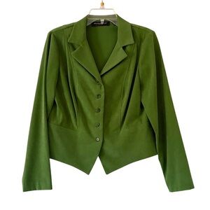Briggs New York Women’s Green Tailored Button Down Blazer